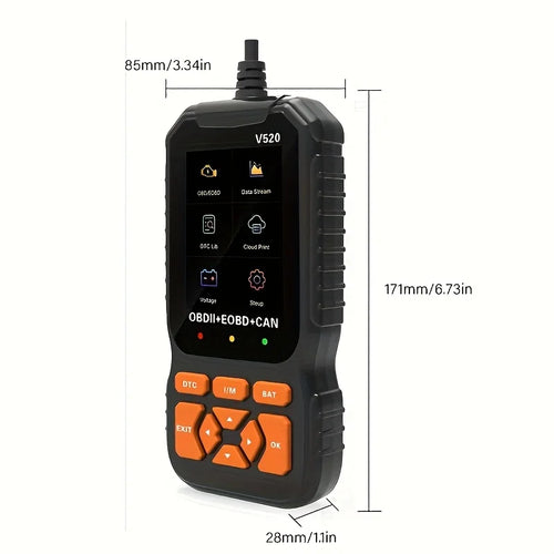 Obd2 Scanner Diagnostic Tool, Auto Check Engine Code Reader with Reset Function, Enhanced Obdii/Eobd Car Scan Tool